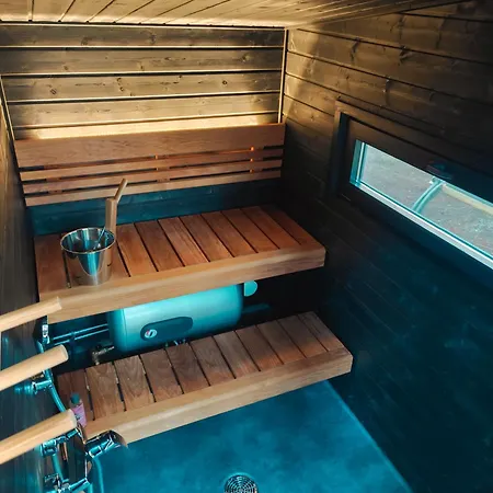 Borealis Village 3 With A Nature View, Fireplace, Sauna, Kitchen Muonio